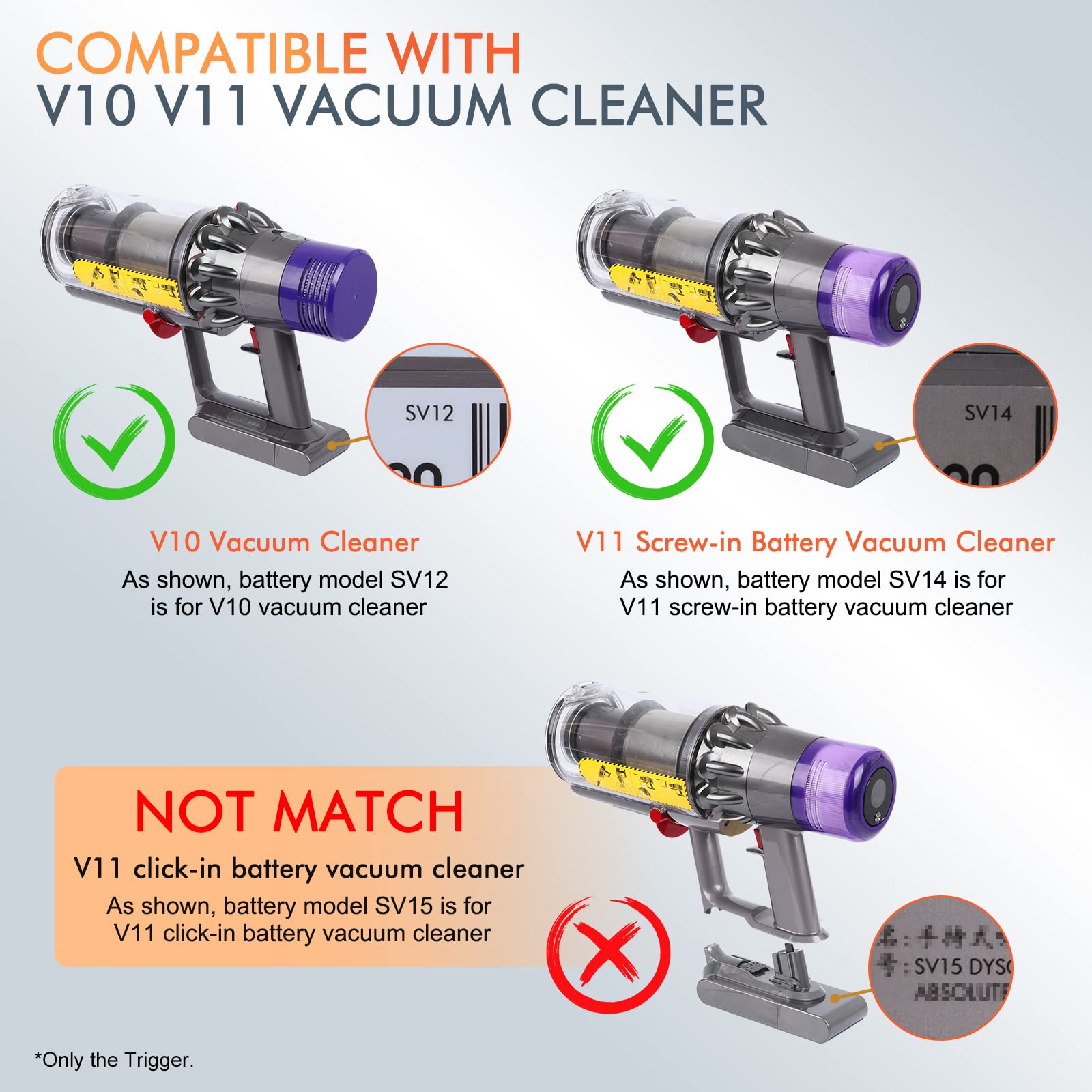 Amazon.co.jp: 第3世代 超合金トリガー交換用ダイソン V10 V11 SV12