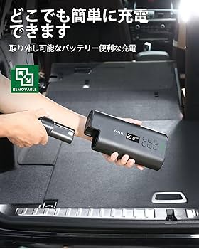 Amazon.co.jp: YANTU ポータブル 電動 空気入れ コードレス エア