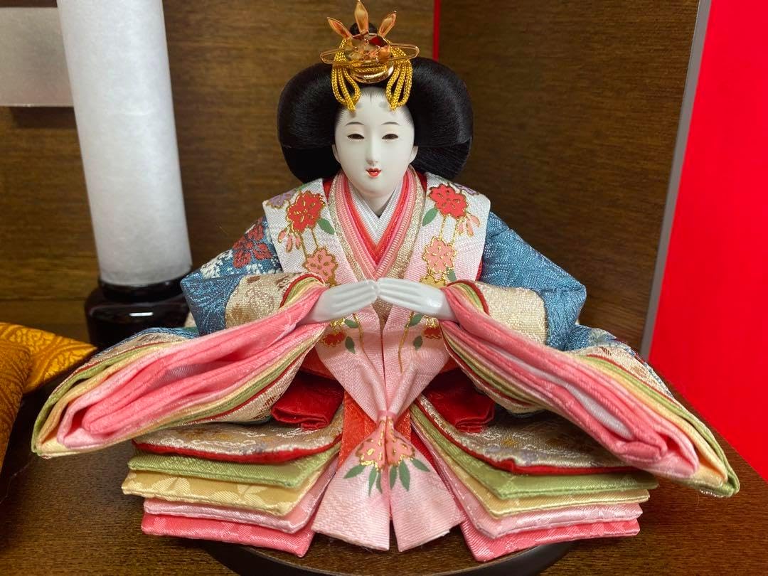 東京久月 雛人形 収納セット・東帯十二単姿・間口約42×奥行約