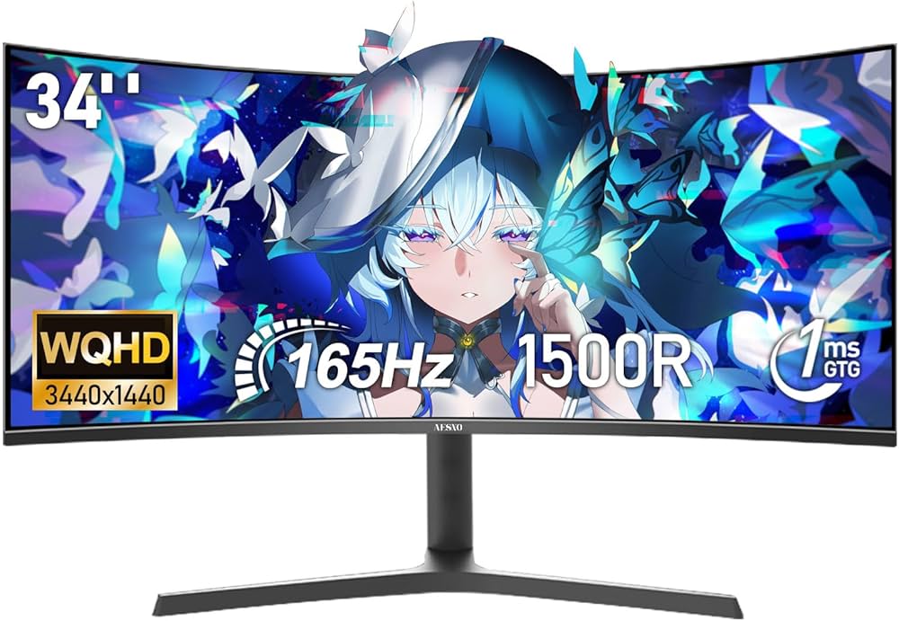 Amazon.co.jp: AESNO 34インチゲーミングモニター UWQHD(3440*1440