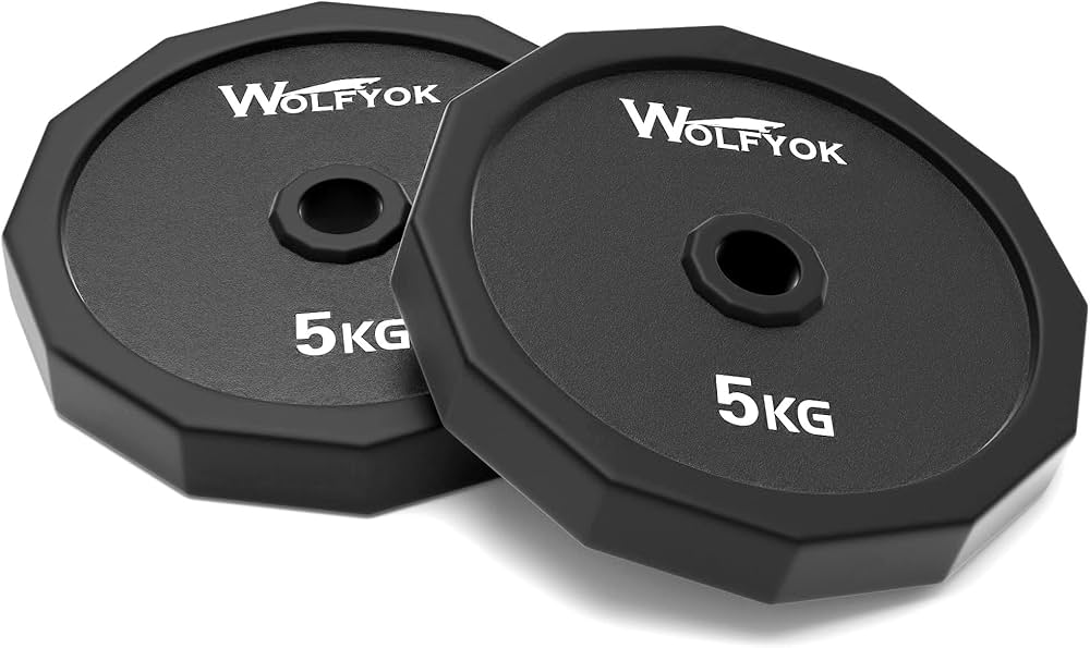 Amazon | Wolfyok ダンベル プレート 2枚セット 5kg*2 合計10kg 25mm径