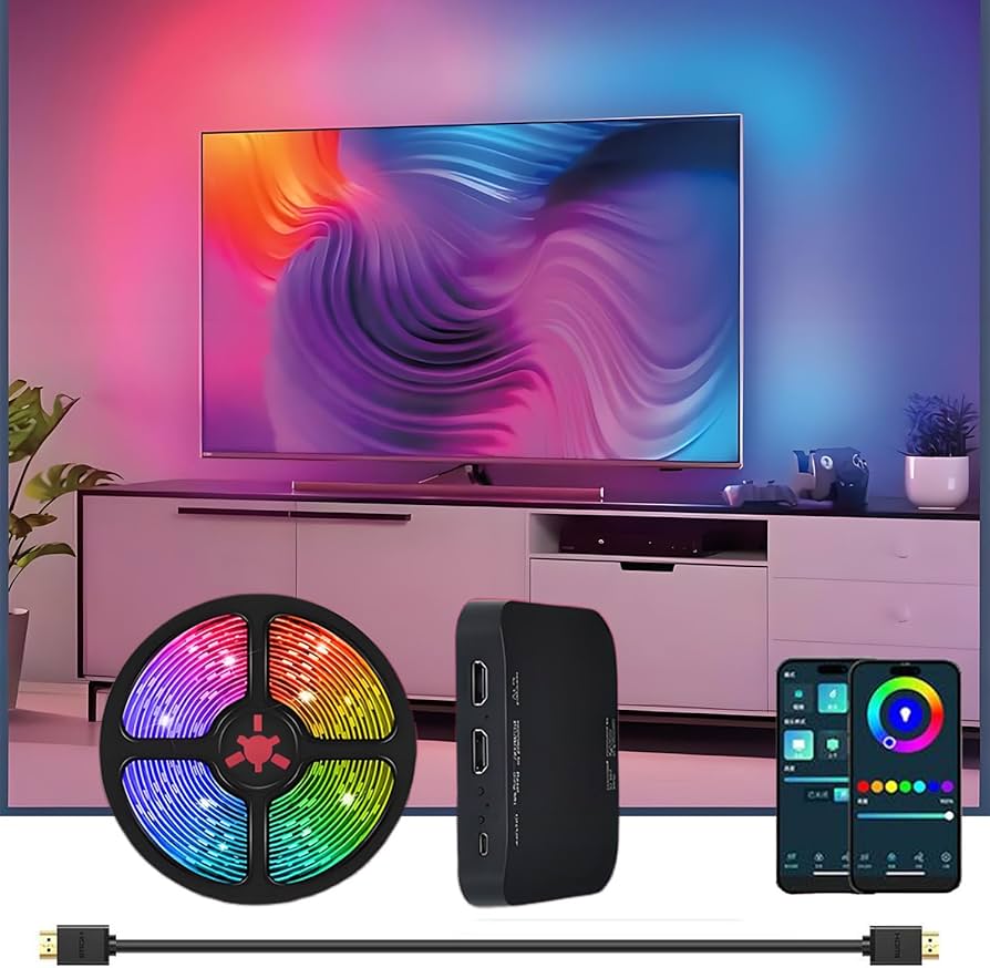 Amazon.co.jp: スマートTV同期RGBIC LEDストリップライト、HDMI 2.0