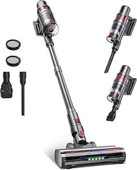 Amazon | 掃除機 コードレス 【55000pa超強力吸引！】60分連続稼働