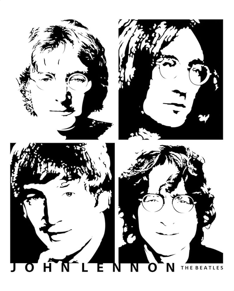 Amazon.com: AMERICAN LUXURY GIFTS John Lennon 4 Faces - Beatles