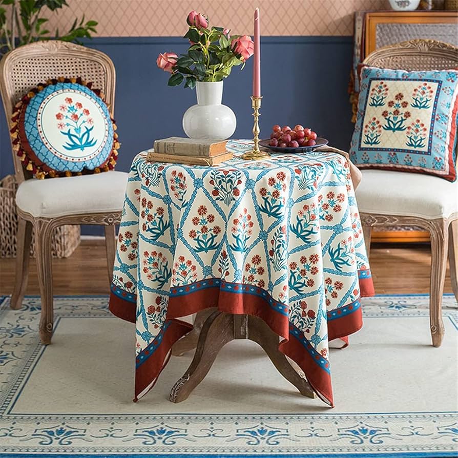 Amazon｜アメリカンレトロテーブルクロス長方形ダイニングテーブル