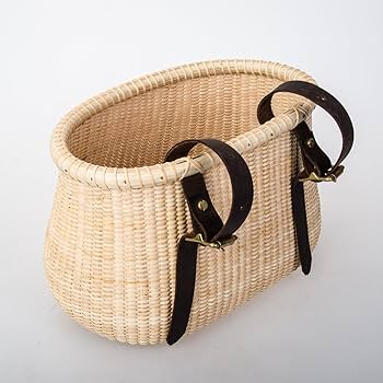 Amazon | Teng Tian天然素材の籐で編まれた、ナンタケット風バスケット