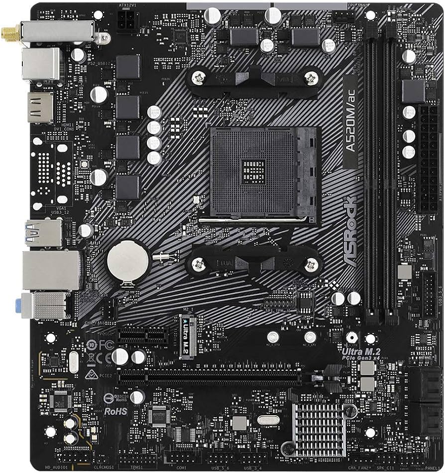 Amazon.com: ASRock A520M/AC Supports AMD AM4 Socket Ryzen™ 3000