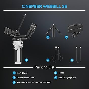Amazon.co.jp: ZHIYUN CINEPEER Weebill 3E 3軸ジンバルスタビライザー