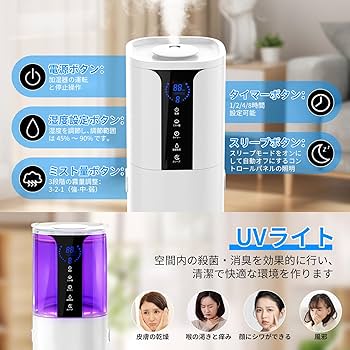 Amazon.co.jp: 加湿器 大容量 10L 【新登場モデル・除菌・自動感知恒湿