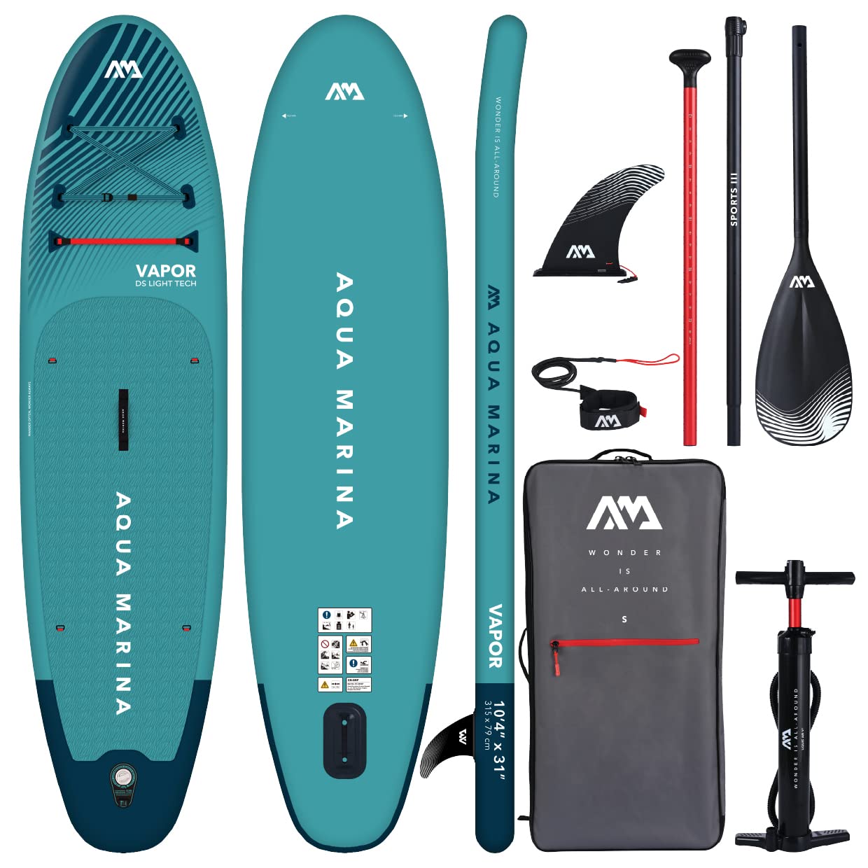 Amazon.com : Aqua Marina Vapor 10' 4 '' Inflatable Stand Up Paddle