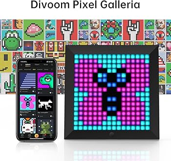 Amazon.co.jp: Divoom Pixoo LEDピクセルディスプレイ デジタル時計