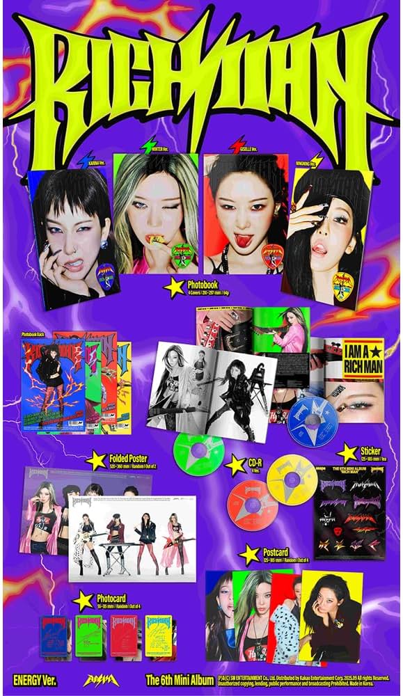 ENERGY VER.) AESPA - RICH MAN 6th mini album (KARINA) : Amazon.ca