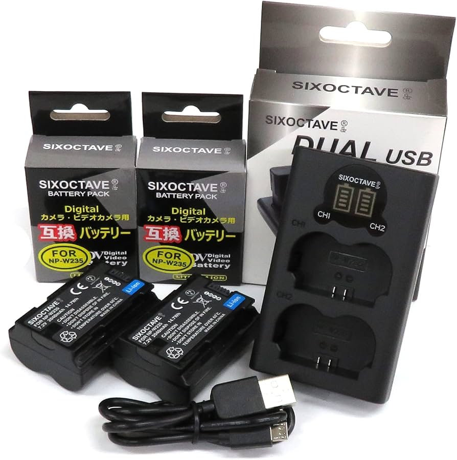 Amazon | SIXOCTAVE NP-W235 富士フィルム 互換バッテリー 2個[ 純正