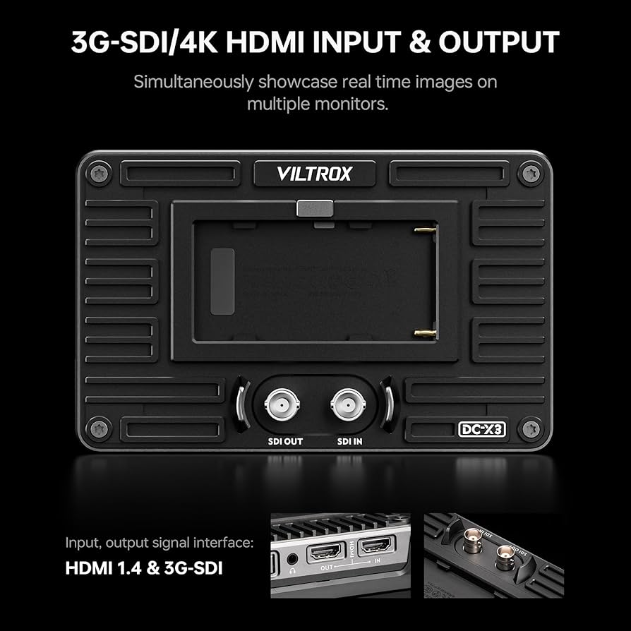 Amazon.com : VILTROX DC-X3 Camera Monitor with Rig Cage, 6 Inch