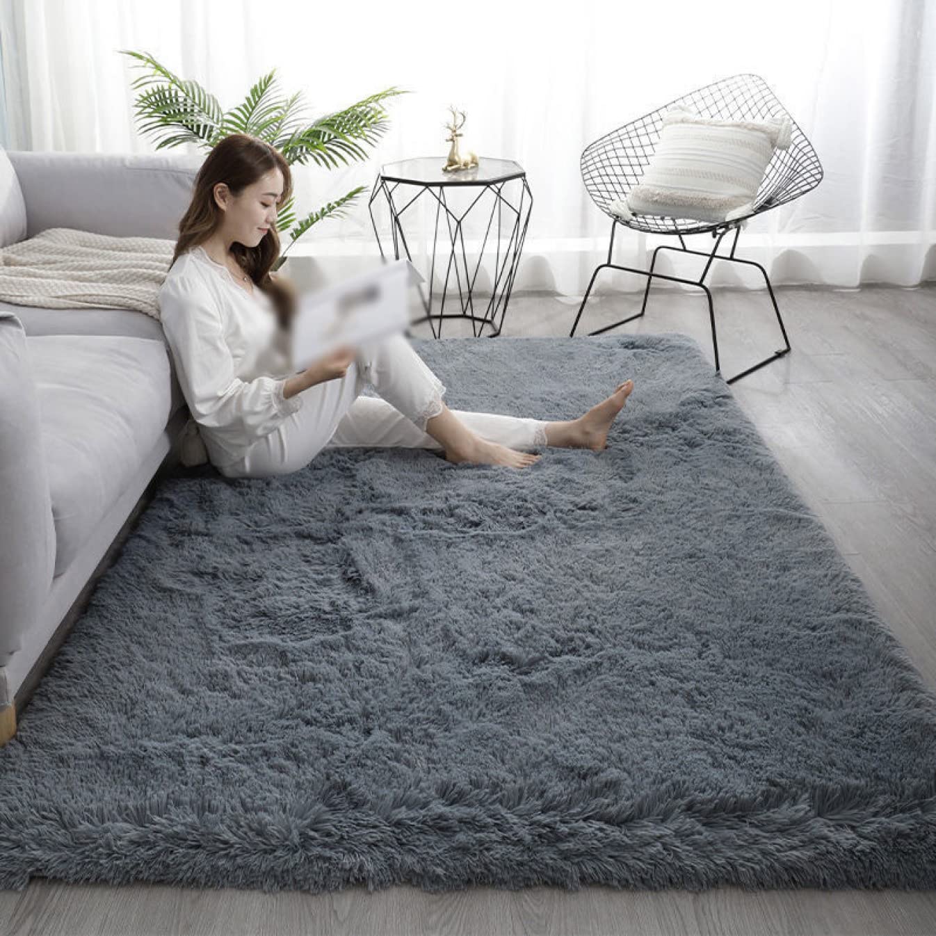 Amazon｜KUZQIM ラグ カーペット シャギーラグ 160*200 ラグマット