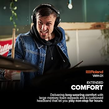 Amazon.com: Roland VMH-D1 V-Drums Headphones | Designed V-Moda for