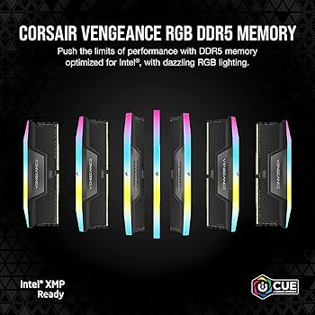 CORSAIR VENGEANCE RGB DDR5 RAM 32GB (2x16GB) 5600MHz CL40-40-40-77
