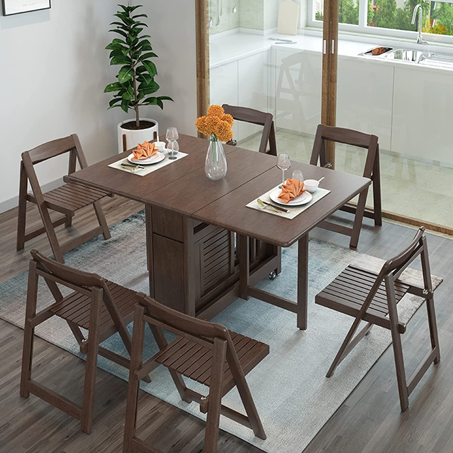 Amazon｜折りたたみテーブル、ドロップリーフキッチンテーブル