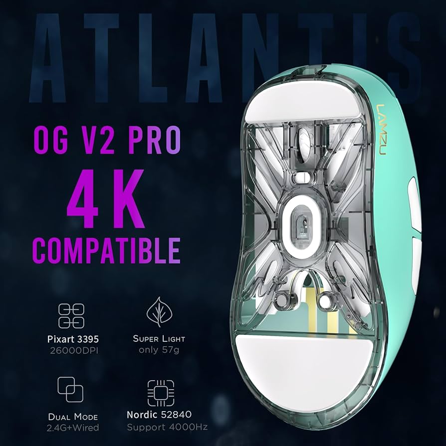 Amazon.com: Lamzu Atlantis OG V2 PRO Wireless Gaming Mouse, Ultra