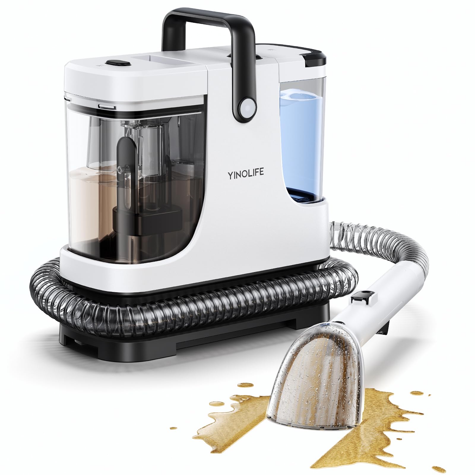 Amazon | 【コンパクトなのにパワフル】YINOLIFE カーペットクリーナー