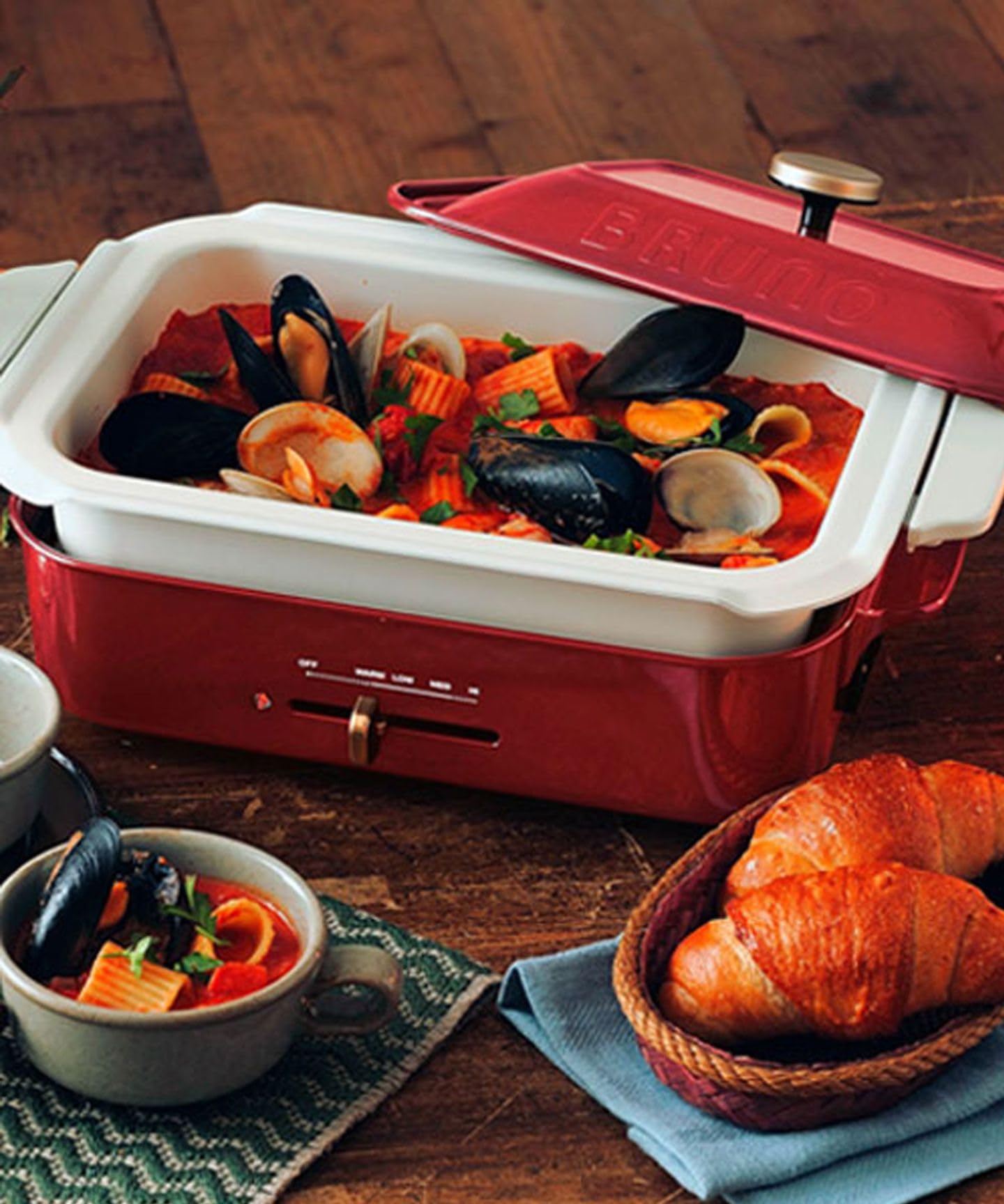 Amazon | BRUNO コンパクトホットプレート セラミックコート鍋セット