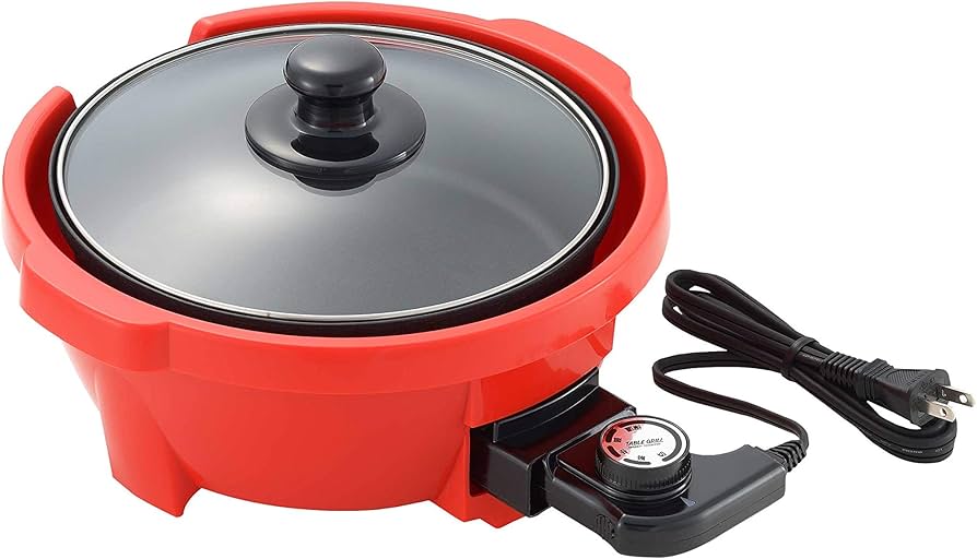 Amazon | 丸山技研 電気 グリルパン 21cm ガラス蓋 1~3人用 日本製