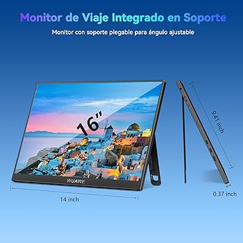 Amazon.co.jp: WUAWE 16インチ 1200P 120Hz ポータブルモニター 100