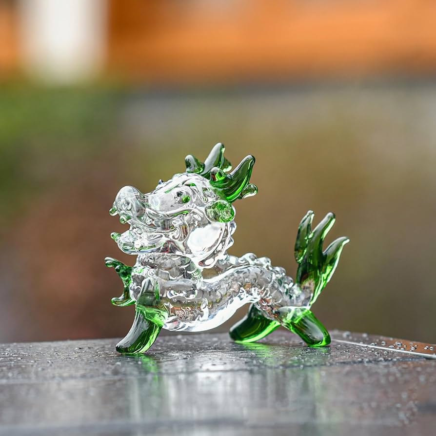 Amazon.co.jp: 龍 置物 クリスタル 龍の置物 竜 オブジェ ガラス細工