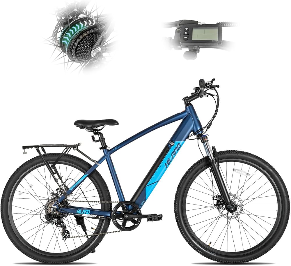 Amazon | HILAND 27.5インチ マウンテンバイク 走行距離60km シマノ7段