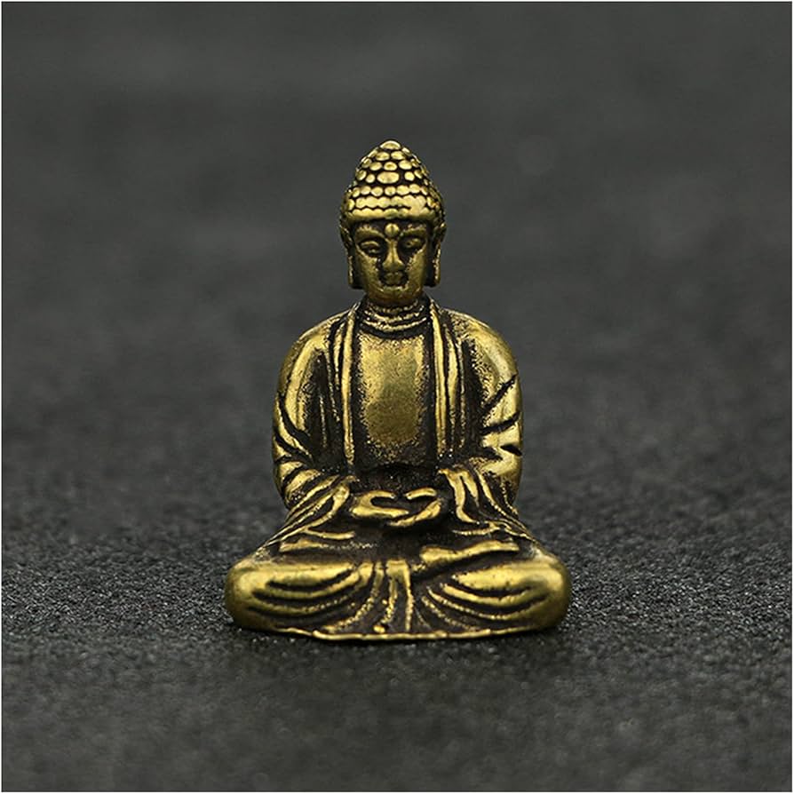 Amazon｜精緻純銅仏像置物小トランペット家住宅釈迦自動車黄銅置物如来