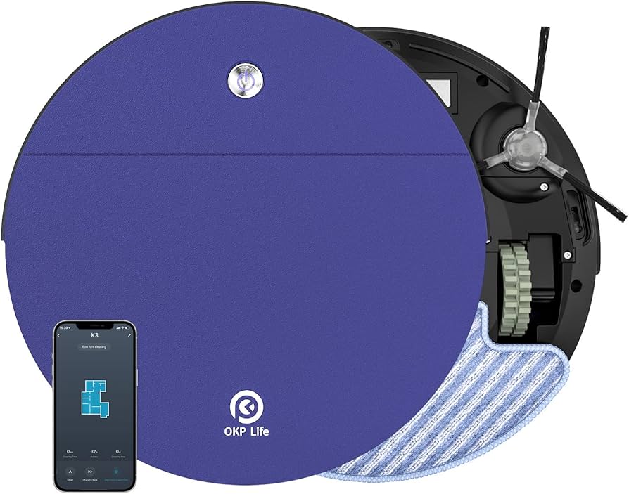 Amazon | ロボット掃除機 水拭き 両用 OKP K3 小型 お掃除ロボット 超