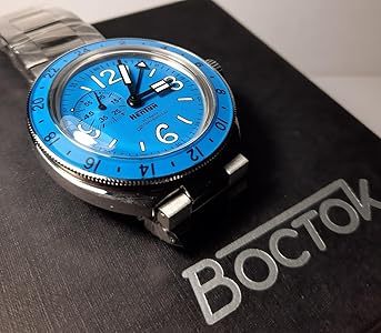 Amazon.com: Vostok Original Mens Watch Amphibia Neptune 96076A GMT