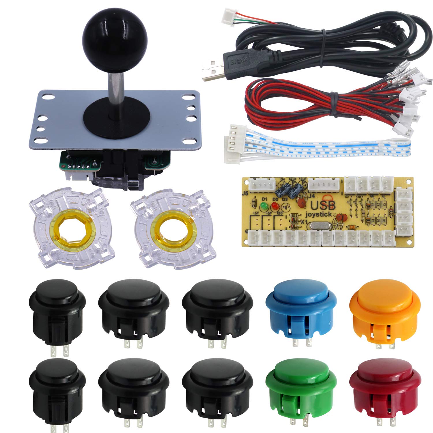 Amazon.com: SJ@JX Arcade Game Controller Button Microswitch 8 Way