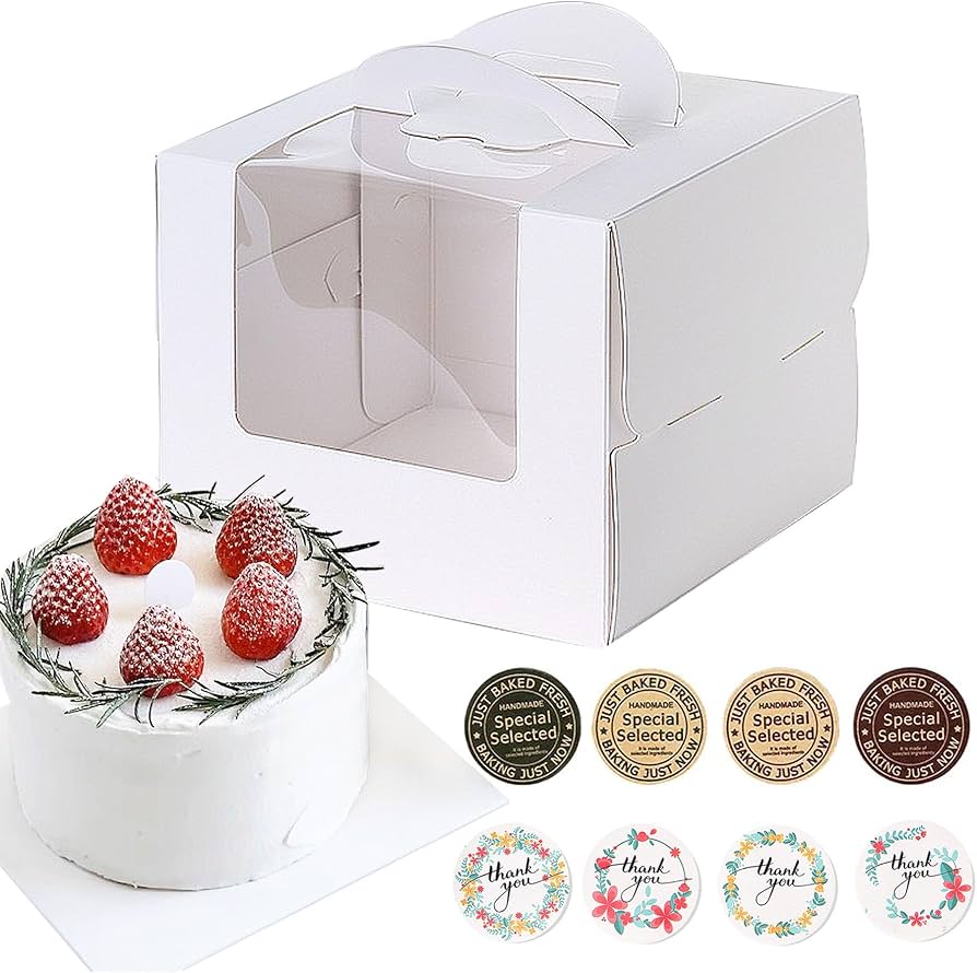 Amazon.com: SUGORER 20pcs 6x6x6 Inches Christmas Cake Boxes with