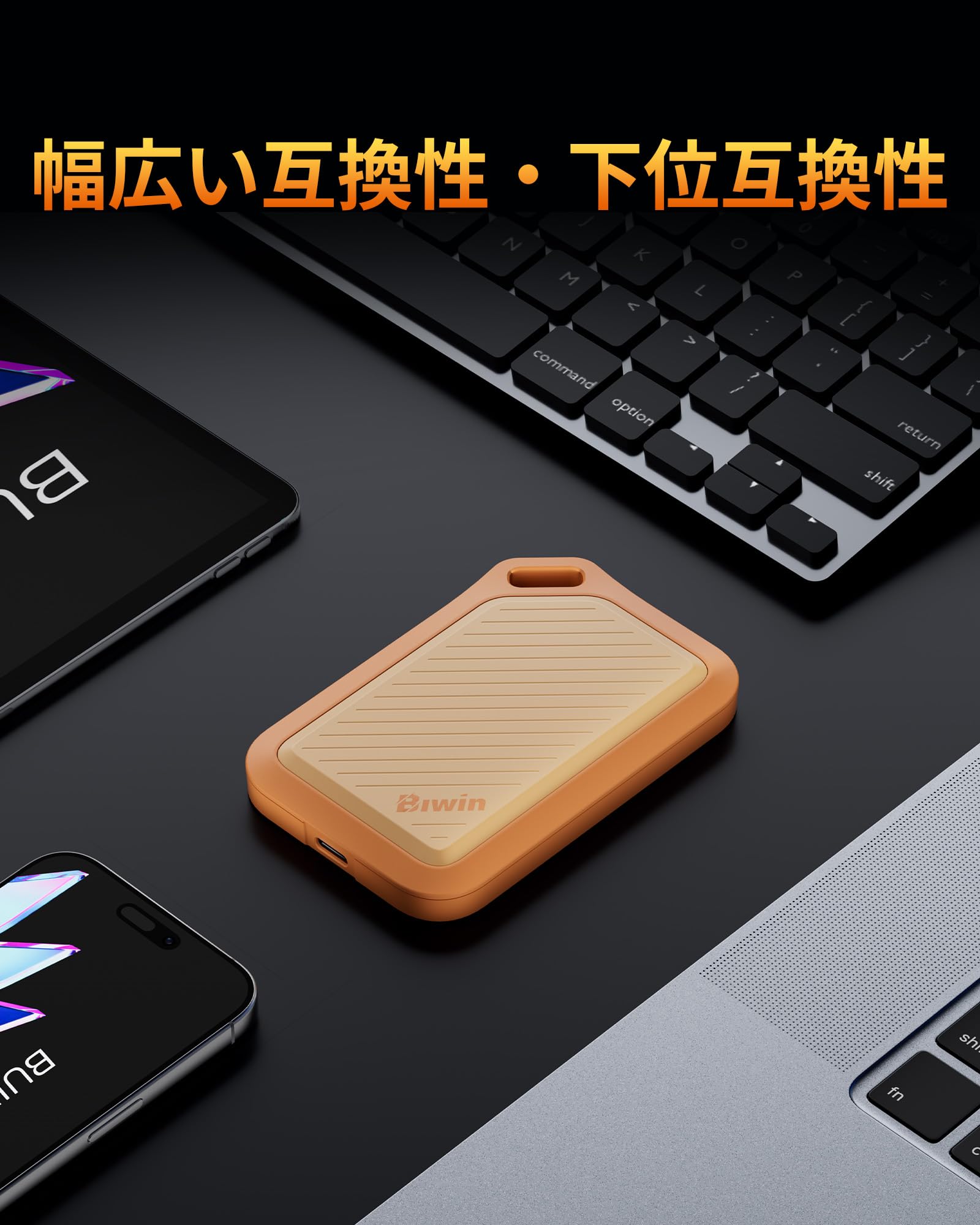 Amazon.co.jp: Biwin Amber External SSD 1TB PR2000 USB3.2 Gen2x2