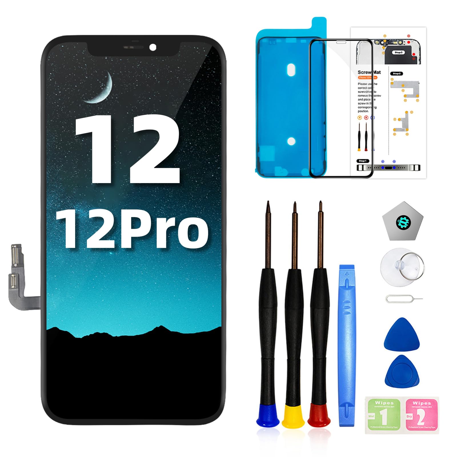 Amazon.com: for iPhone 12/12 Pro Screen Replacement Kit 6.1 inch