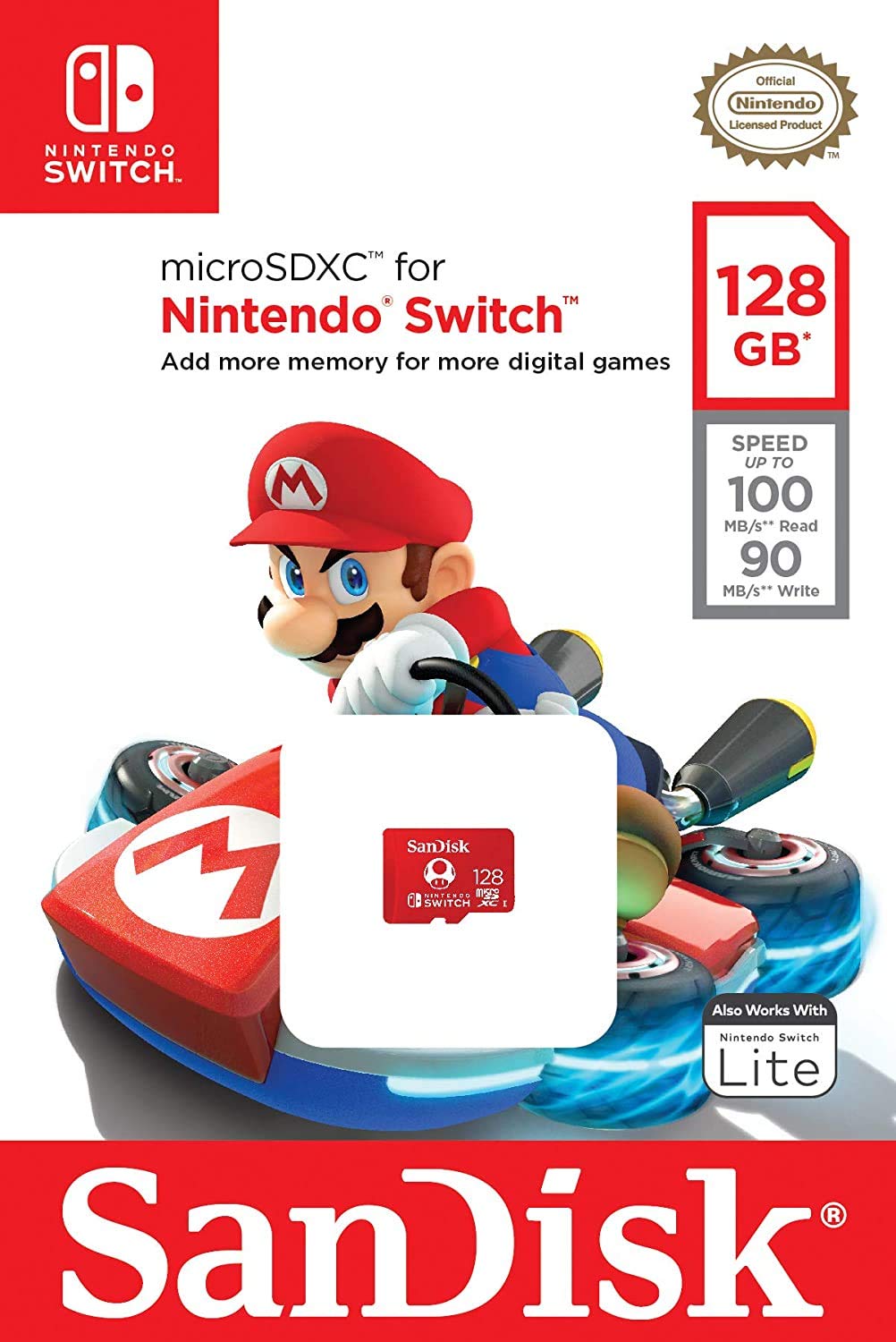 Amazon | SanDisk 128GB Nintendo Switch Micro SD Card/Switch Lite