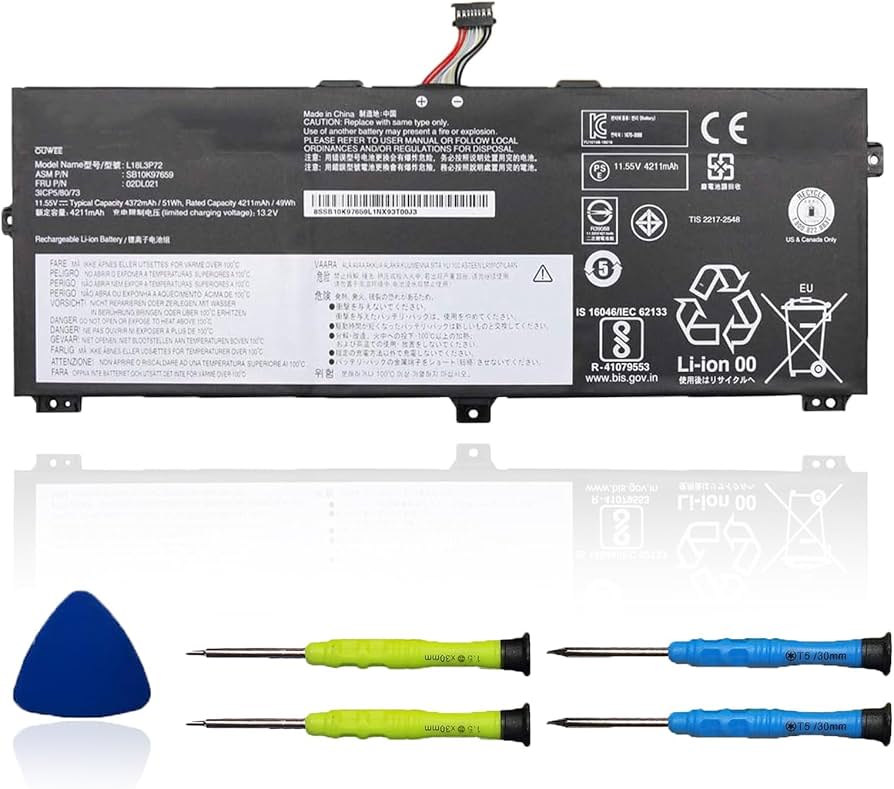 Amazon.com: OUWEE L18L3P72 Laptop Battery Compatible with Lenovo