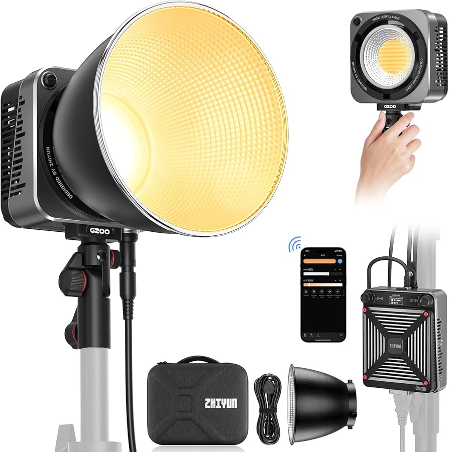 Amazon.com : ZHIYUN Molus G200 [Official] 200W COB Video Light
