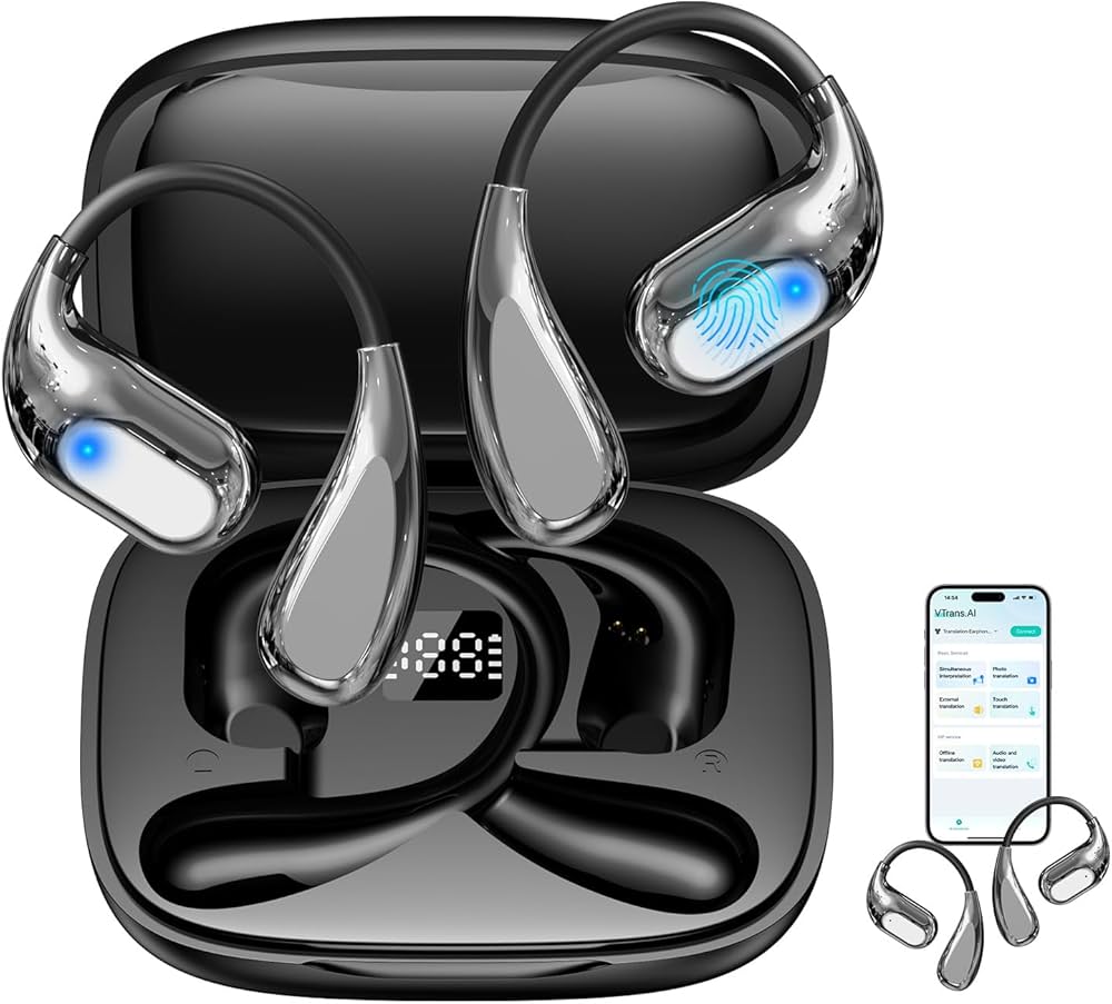 Amazon.co.jp: イヤホン翻訳機 双方向同時通訳 オフライン対応 高精度