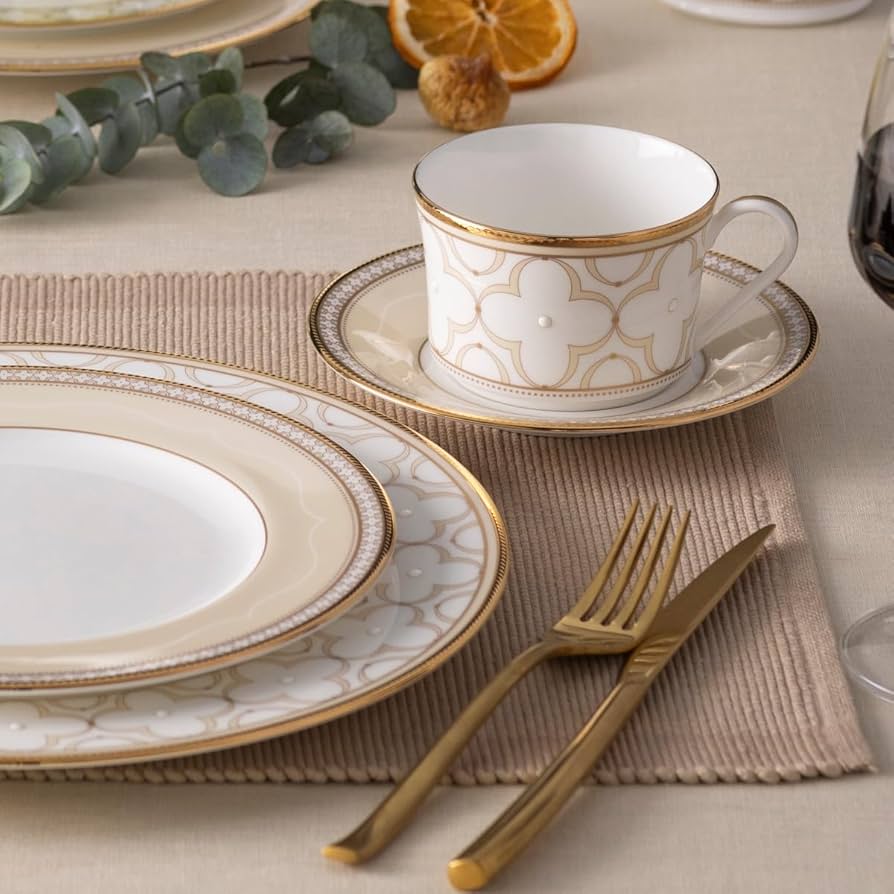 Amazon.co.jp: ノリタケ Trefolio ゴールド 食器 5点セット テーブル