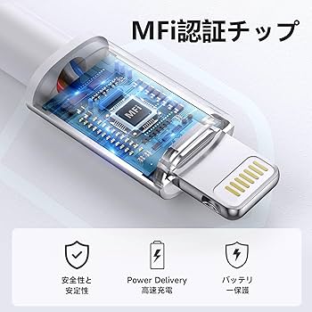 Amazon.co.jp: For iPhone 14 充電ケーブル【1.8M/2本,MFi認証】PD27W