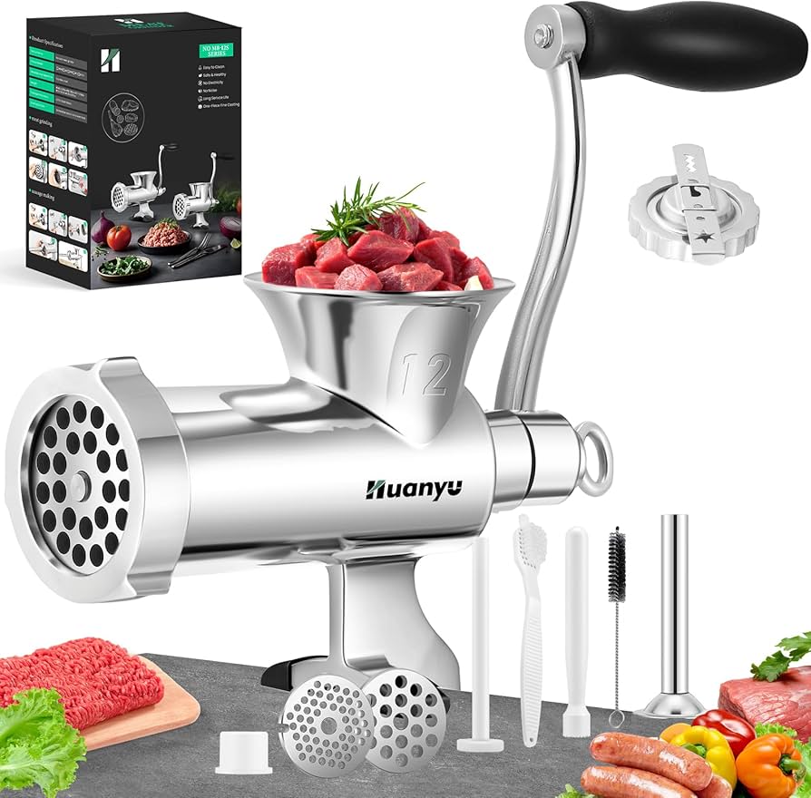 Amazon | Huanyu ミンチ機 手動式ミンサー ミートチョッパー 304