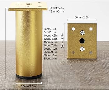Amazon.co.jp: 家具脚4本セット、調節可能な家具の足、金属製ソファ脚