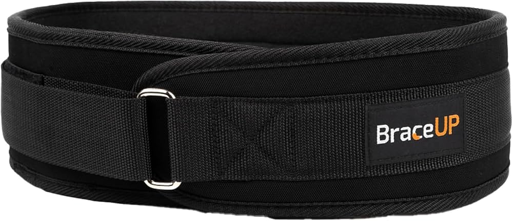 Amazon | BraceUP トレーニングベルト, 幅10cm、軽量 - パワーベルト