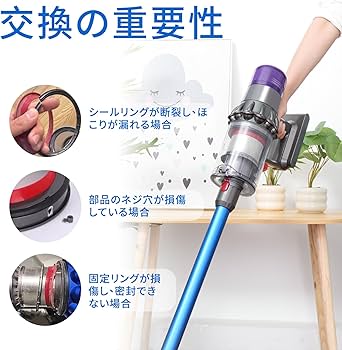Amazon | ダストビントップ固定シーリングリング,ダイソンV11,V15,SV14