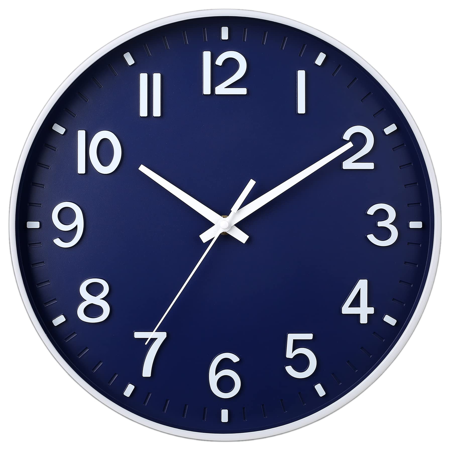 Amazon.com: HZDHCLH Navy Blue Wall Clocks Battery Operated,12 inch