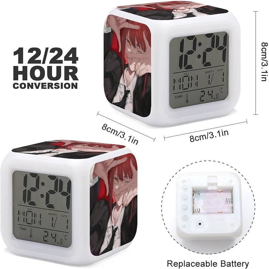 Amazon.co.jp: チェンソーマン マキマ 目覚まし時計 LEDデジタル時計