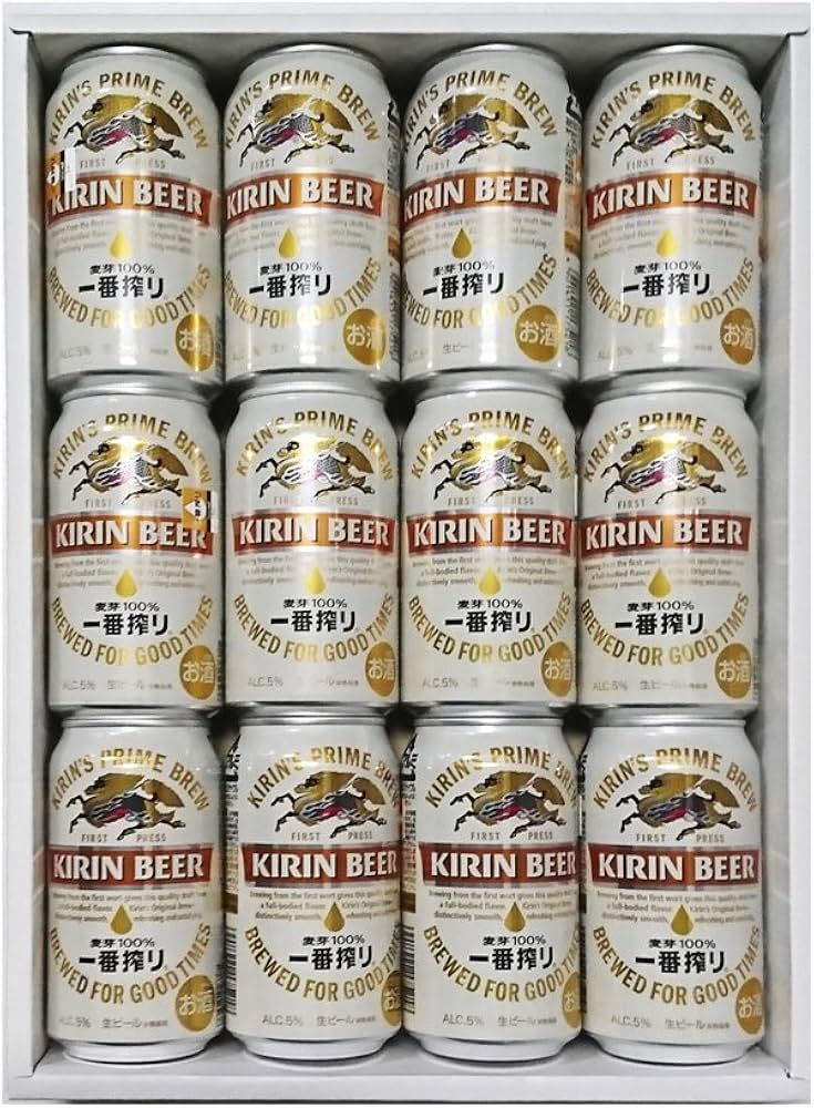 Amazon.co.jp: キリン 一番搾り350ml 12缶ギフトセット ビール12缶