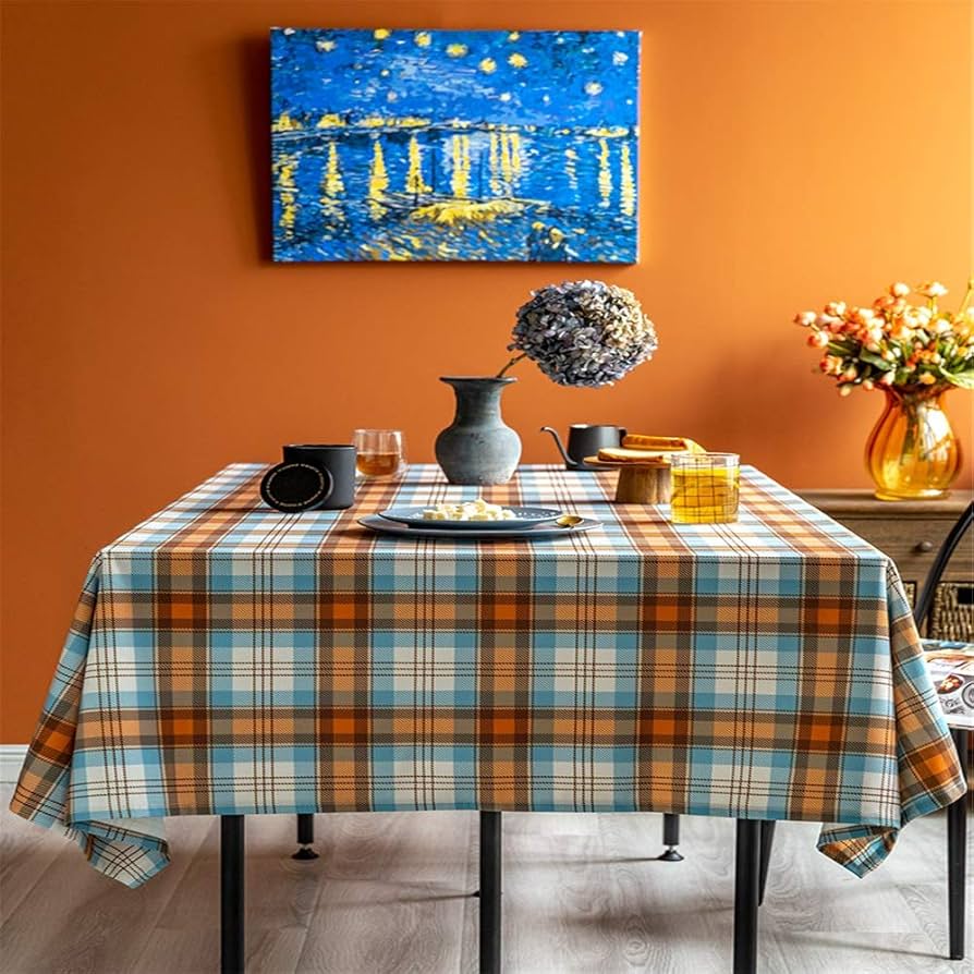 Amazon｜テーブルクロス 防水タータンチェックのテーブルクロス